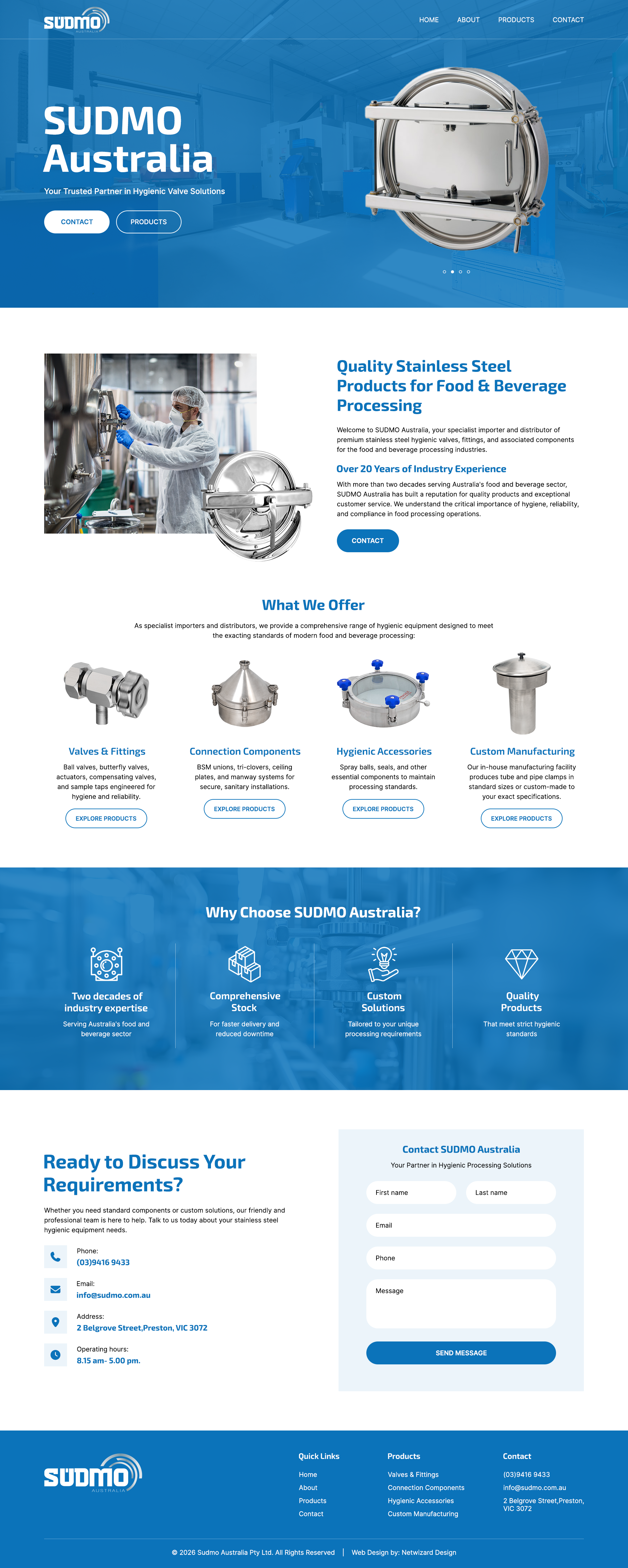 SUDMO Australia website design