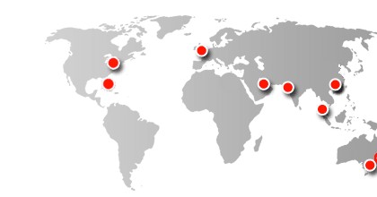 Windtech global office map